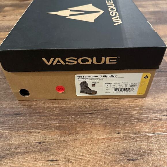 Vasque Pow Pow II UltraDry Waterproof Winter Boots Gray Size 6M Snow Insulated - Picture 5 of 5